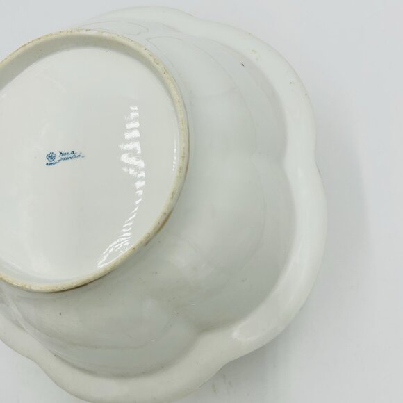 Japanese Nippon Porcelain Bowl Hand Painted Floral Decorations Gold Trim Antique - Picture 8 of 9